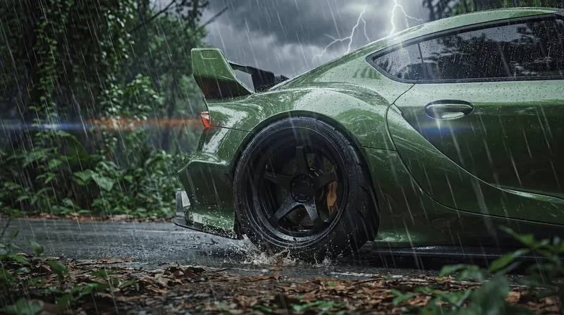 Toyota GR Supra — колесо и задний бампер
